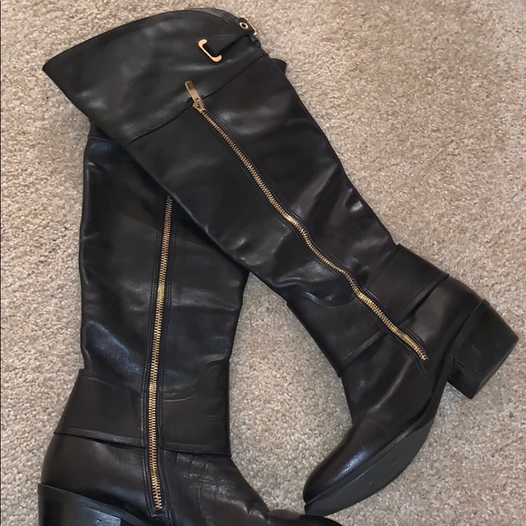 NEW Vince Camuto OTK Leather Boots - Picture 3 of 7